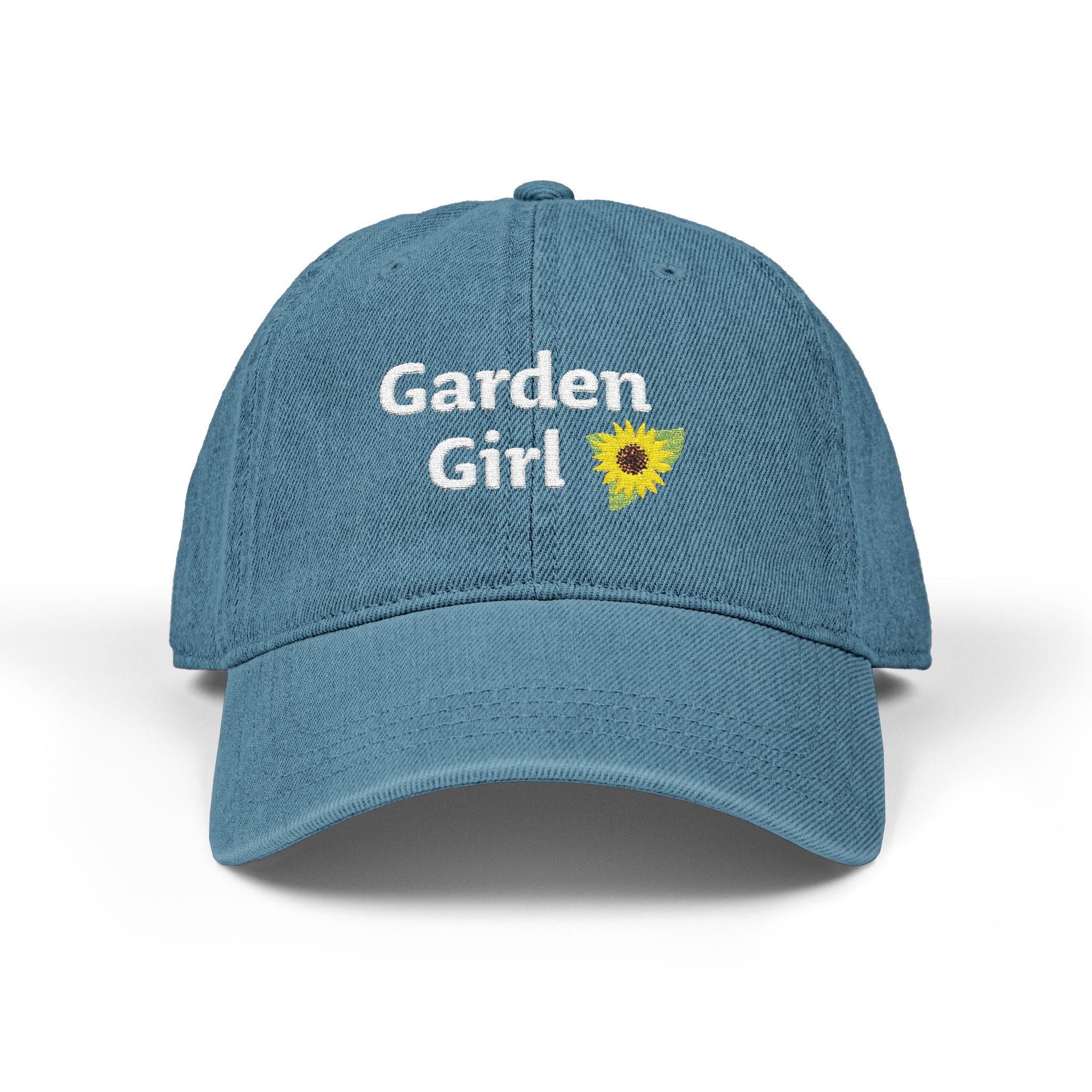denim garden girl hat embroidered womens sun protection outdoor gardening
