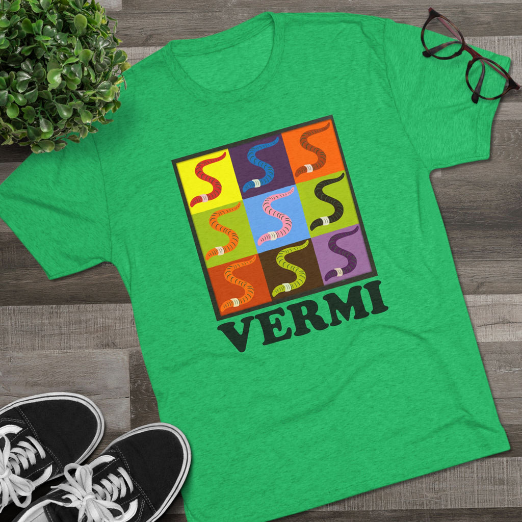 Vermi T-Shirt | Retro Gardening Shirt | Funny Worm Farmer & Gardener Gift | Composting & Soil Lover Tee