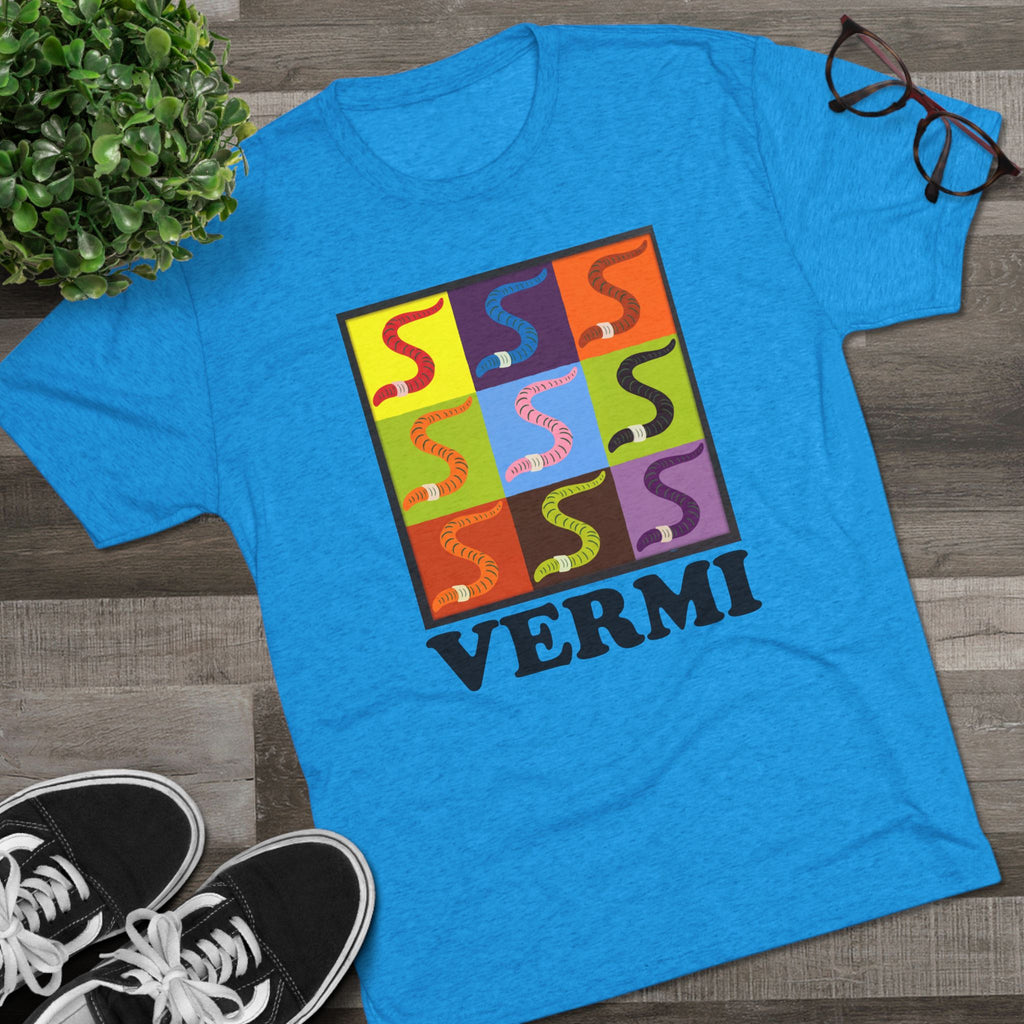 Vermi T-Shirt | Retro Gardening Shirt | Funny Worm Farmer & Gardener Gift | Composting & Soil Lover Tee
