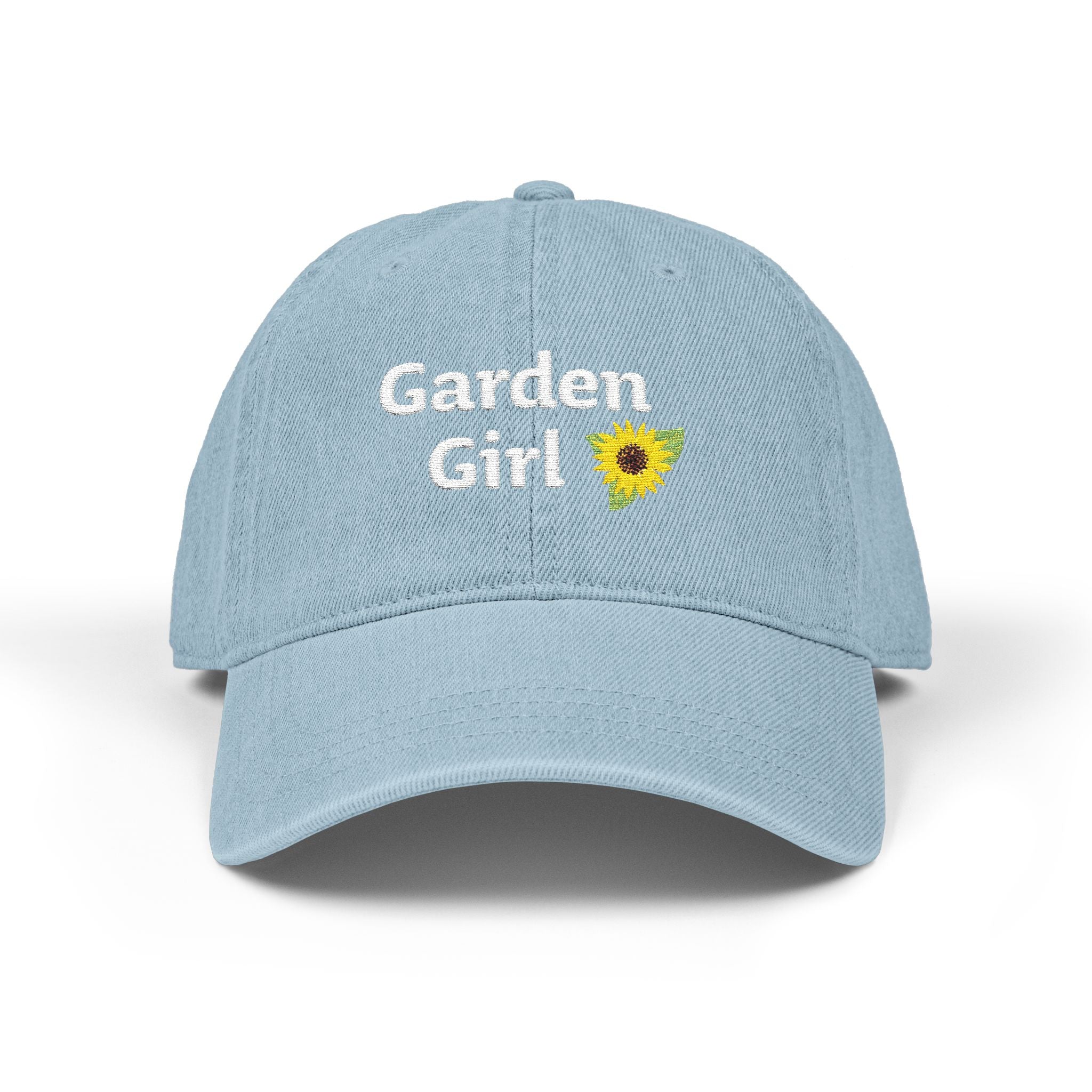 denim garden girl hat embroidered womens sun protection outdoor gardening