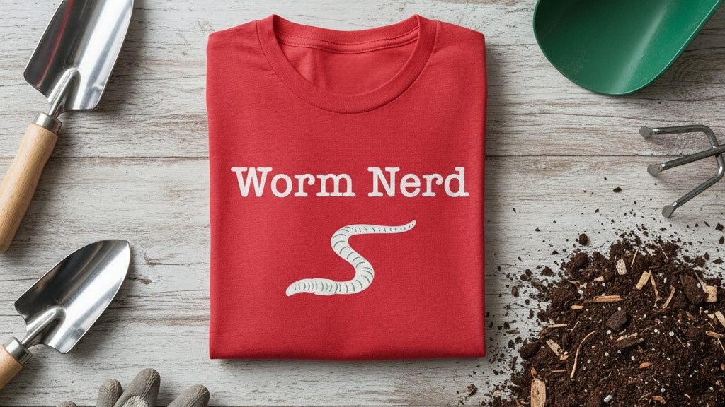 worm nerd t shirt funny gardening graphic tee organic compost soil biology